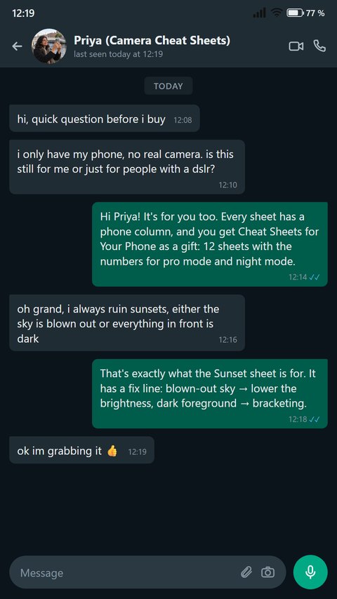 Someone asks before buying whether it works for them, since they only have a phone