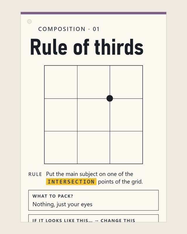 Composition, rule of thirds